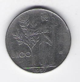 Italien  100 Lire St Schön Nr.96 1957 