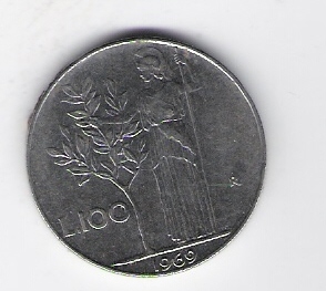 Italien  100 Lire St Schön Nr.96 1969 