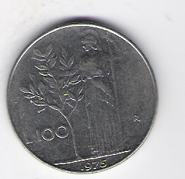 Italien  100 Lire St Schön Nr.96 1975 