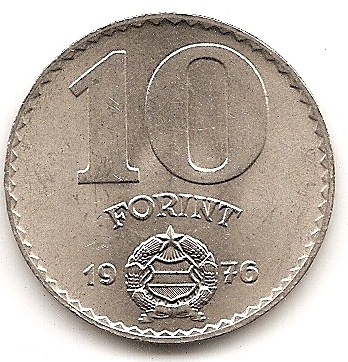  Ungarn 10 Forint 1976 #285   