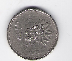  Mexiko 5 Pesos K-N 1980  Schön Nr.77   