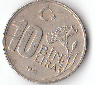  10000 Lira Türkei 1995 (A429)   