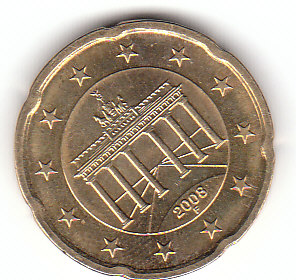  20 Cent Deutschland 2008 F (A725)b.   