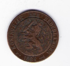  Niederlande 2 1/2 Cent Bro 1884  Schön Nr.52 19.Jahrh.   