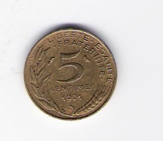  Frankreich 5 Centimes 1971 Al-N-Bro  Schön Nr.228   