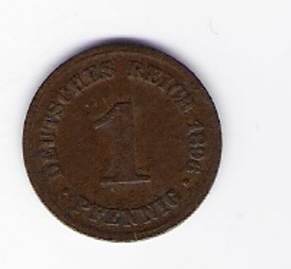  DR. 1 Pfennig 1896 A J.10   