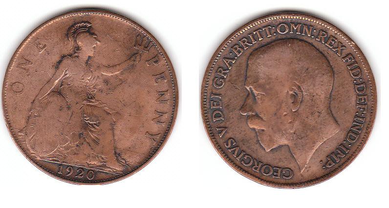  1 Penny Großbritannien 1920 (A815)b.   