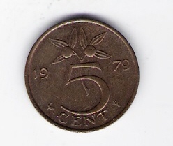 Niederlande  5 Cent Bro Schön Nr.65 1979 siehe Bild