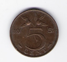 Niederlande  5 Cent Bro Schön Nr.65 1951 siehe Bild