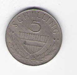  Österreich 5 Schilling 1969 K-N Schön Nr.78 a   