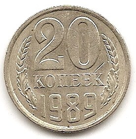  Sowjetunion 20 Kopeken 1989 #301   