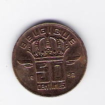  Belgien 50 Centimes Bro 1998 Schön Nr.104fr   