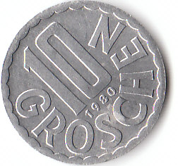  10 Groschen Östereich 1980 ( D032)b.   