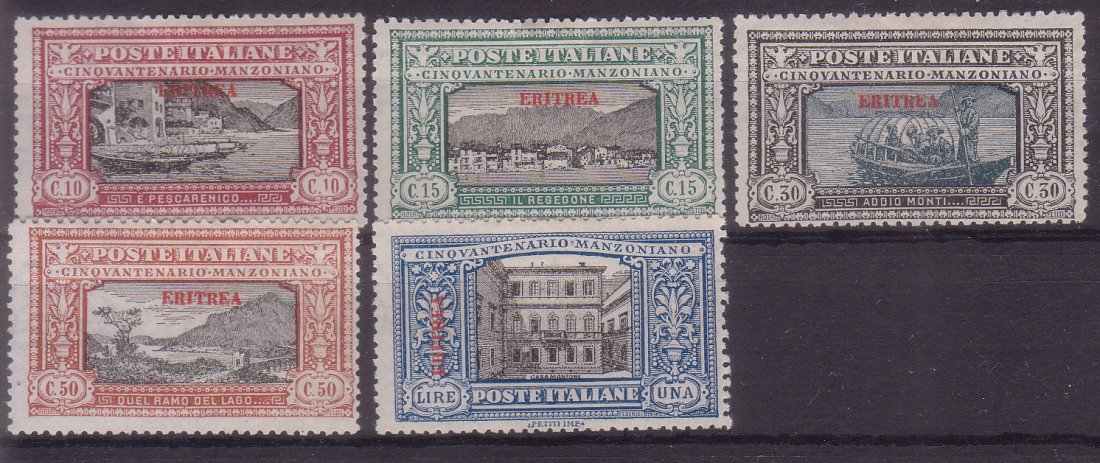  Italienische Eritrea  (ungebraucht) * MiNr. 74 - 78   