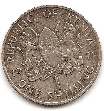  Kenia 1 Schilling 1971 #319   