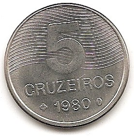  Brasilien 5 Cruzeiros 1980 #325   