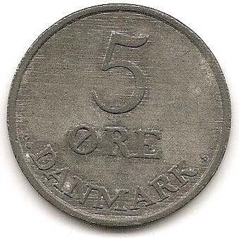  Dänemark 5 Ore 1960 #337   