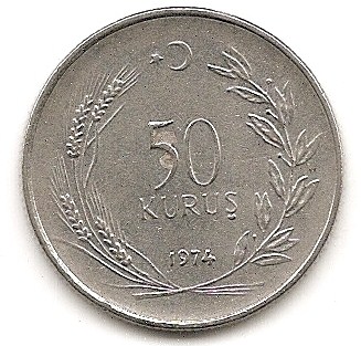  Türkei 50 Kurus 1974 #337   