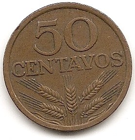  Portugal 50 centavos 1975 #338   