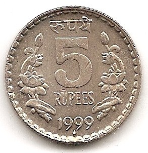  Indien 5 Rupee 1999 #344   