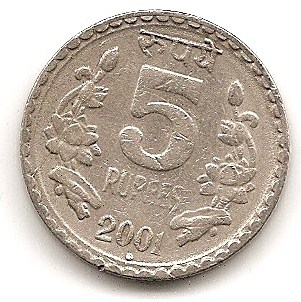  Indien 5 Rupee 2001 #344   