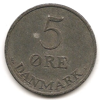  Dänemark 5 Ore 1952 #328   