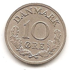  Dänemark 10 Ore 1970 #328   