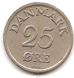  Dänemark 25 Ore 1951 #328   
