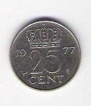  Niederlande 25 Cent N 1977 Schön Nr.67   