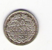 Niederlande  10 Cent Silber 1939 siehe Bild