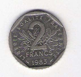  Frankreich 2 Francs 1983 N Schön Nr.240   