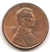  USA 1 Cent 1987 D #2   
