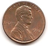  USA 1 Cent 1986 #6   