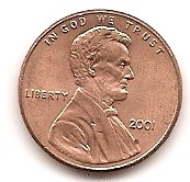  USA 1 Cent 2001 #61   