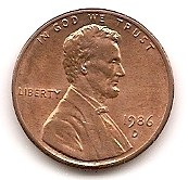  USA 1 Cent 1986 D #62   