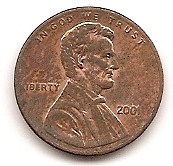  USA 1 Cent 2001 #64   