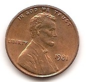  USA 1 Cent 1981 #64   