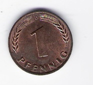 Deutschland  1 Pfennig 1966 D 