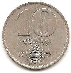  Ungarn 10 Forint 1971 #363   