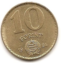  Ungarn 10 Forint 1984 #363   