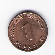 Deutschland  1 Pfennig 1971 D siehe Bild