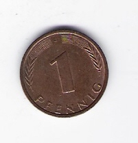 Deutschland  1 Pfennig 1971 J siehe Bild