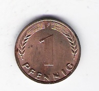 Deutschland  1 Pfennig 1972 F siehe Bild
