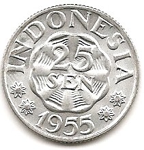  Indonesien 25 Sen 1955 #379   