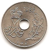  Dänemark 25 Ore 1983 #378   