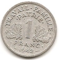  Frankreich 1 Franc 1942 #385   