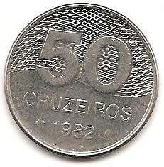  Brasilien 50 Cruzeiros 1982 #407   
