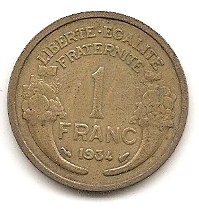  Frankreich 1 Franc 1934 #413   