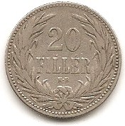  Ungarn 20 Filler 1893 #414   