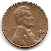  USA 1 Cent 1968 D #416   